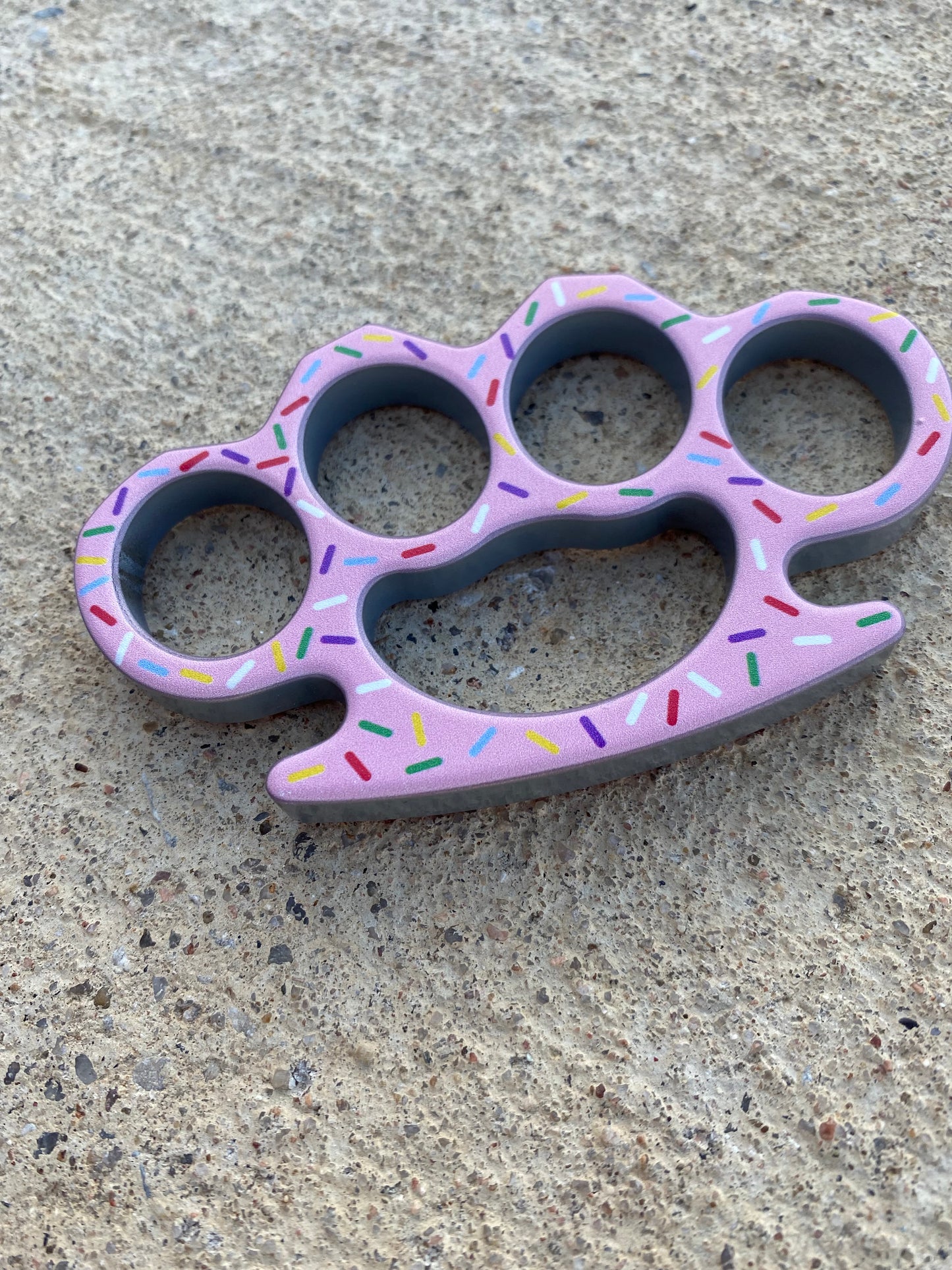 Pink Confetti Metal Paperweight