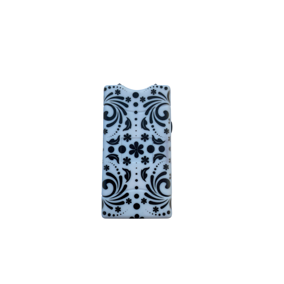 black and white pattern stun gun